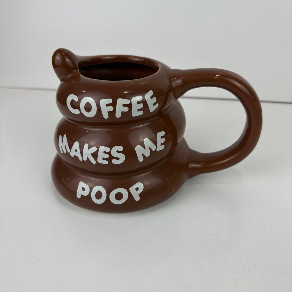 Coffee Makes Me Poop Novelty Ceramic‎ Mug Bigmouth Inc. - Picture 2 of 7